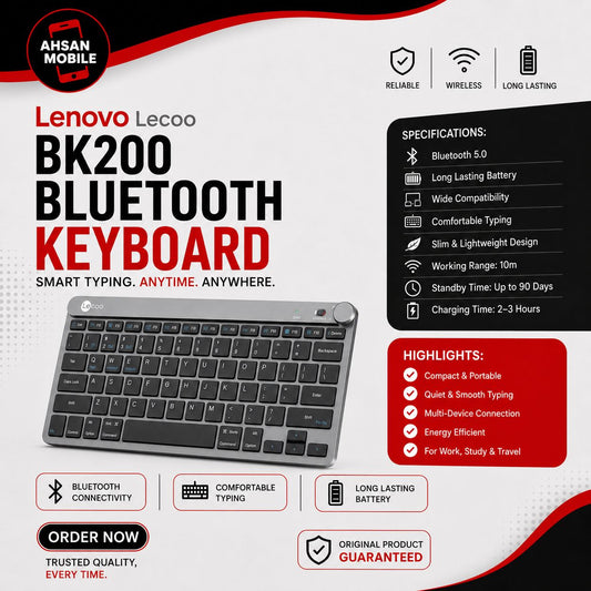 Lenovo Lecoo With Volume controller Bluetooth keyboard